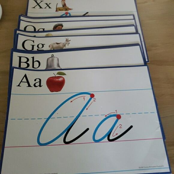 Abeka Cursive Formation Flashcards K4-K5 Complete Set Used See Pictures - Picture 4 of 7